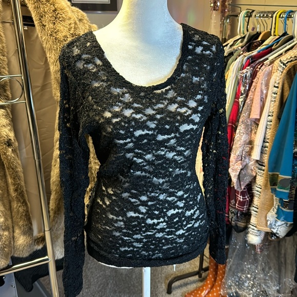 The Limited Tops - The Limited. Lace full sleeve blouse. Full lace top size L black